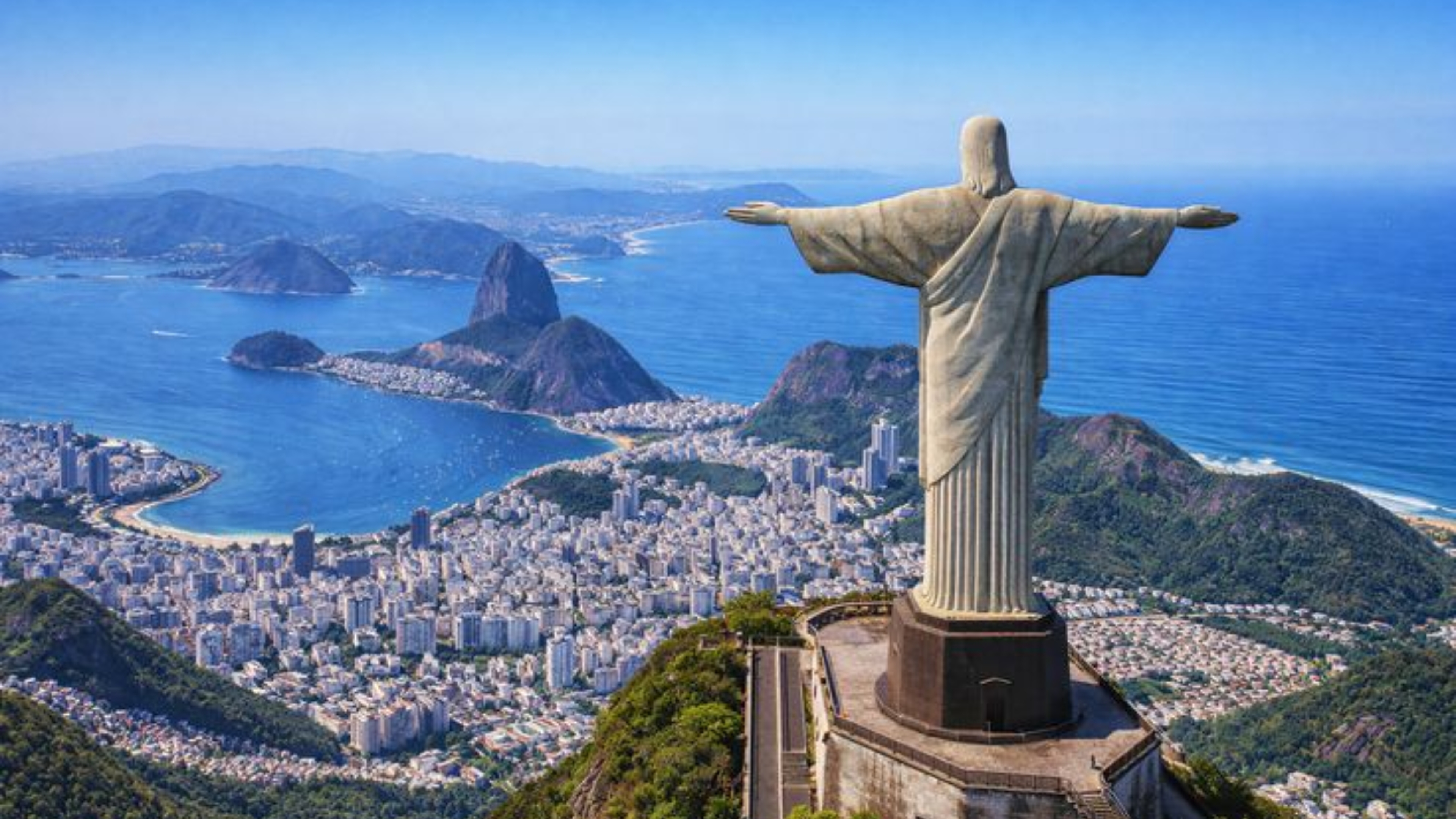 Vista aérea de Cristo Redentor sobre Río de Janeiro, Brasil — paquete 7 noches desde Chile